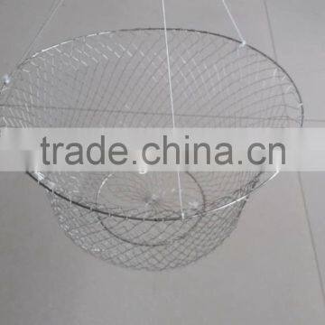 foldable metal wire mesh fish basket