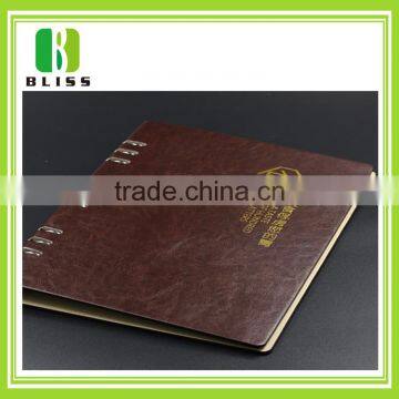 Hotel Restaurant Supplies custom logo leather Menu cover with binding