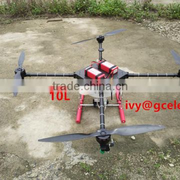 CE approved JMR-X1450 Foldable 10KG UAV 4 Rotor Agriculture Drone with 2x 6S 12000mAh battery GPS Drone crop sprayer 10KG