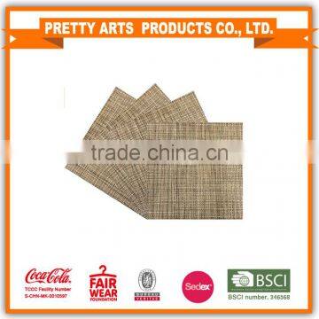 BSCI Factory Audit 4P Tweed woven placemat for wholesale