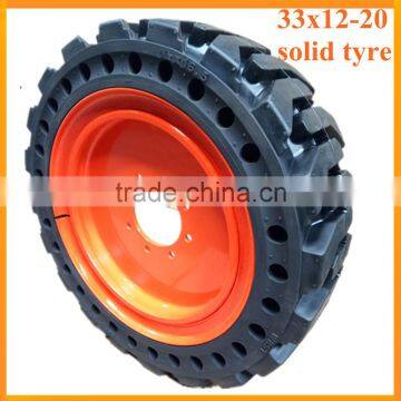 12.5/70-16 bob cat 904h solid skid steer loader tires 33x12-20 for scrap and waste yard