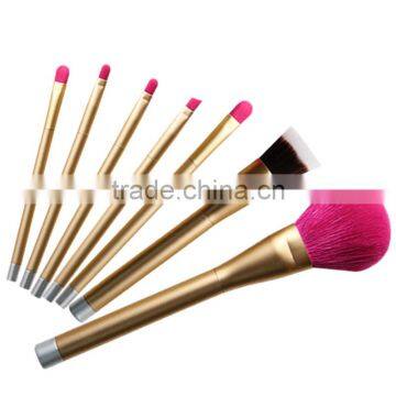 2016 Custom Logo 8pcs Oval Golden Synthetic Makeup Brush photo-5