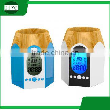 Charming Pencil Shaped Tip Pen Holder With Calendar And Electronic Alarm Clock photo-4