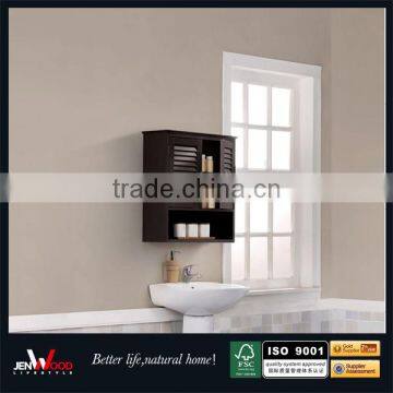 brown finish european style wall mounted bathroom furniture sale