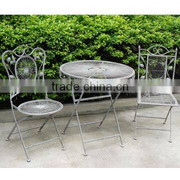 Antique Grey Stakable Iron Gardens Furniture