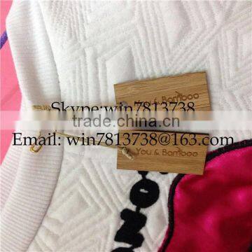 Handmade Clothing Engraved Wooden Bamboo Label High Spot Upscale Women's Clothing Generic Tag Personalized Bamboo Trademark photo-2