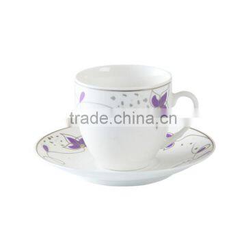 Factory Directly Sell Bone China Coffee Cup and Saucer Set Fine China Porcelain Tea Cup and Saucer With Golden Design photo-4