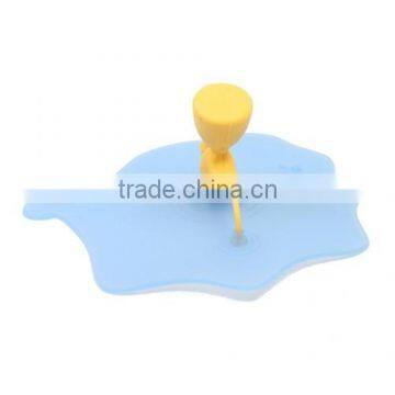 Funny " big-headed" babies shape of silicone suction cup lid