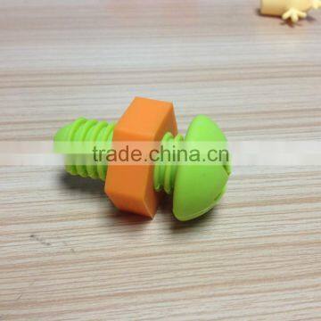 Portable Screw Shape Tampion Silicone Rubber Beer Wine Bottle Stopper photo-4