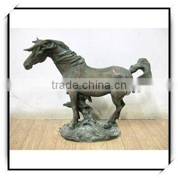 Antique bronze horse resin garden animal craft