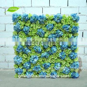 GNW FLW1508013 High Quality Green Artificial Rose Flower Wall for Wedding Decoration