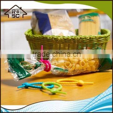 NBRSC Colorful All-Purpose Silicone Multi-use Smart Food Saver Bread Bag Clip Household Snake Ties photo-2