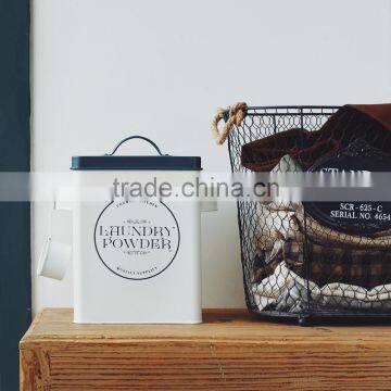 Custom Design Metal Rectangle Laundry Detergent Tin Washing Powder Storage Box photo-2