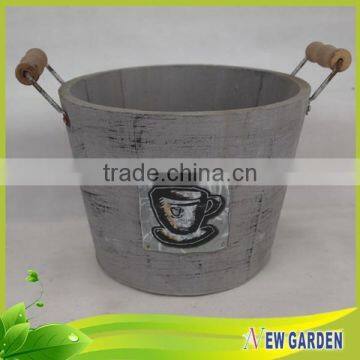 2015 Trending Hot Products Round Flower Pot Molds/Barrel Shape Flower Pot photo-4