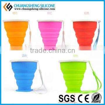 Portable silicone travel cups