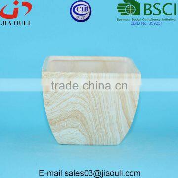 Water Transfer Printing Wood Ceramic Planters Square photo-5
