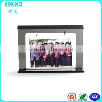 KM-VP43 I Shape Bus Stop Acrylic Photo Frame Lucite Photo Frame for Photos on Desk