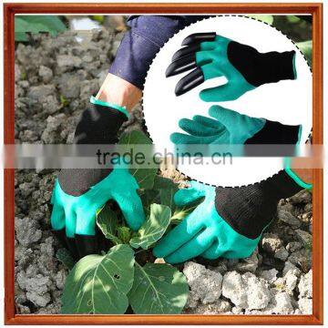 Wholesale Manufacturers High-Quality Waterproof Digging &Planting Garden Genie Gloves Devil Claw Gloves