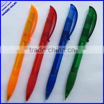 2014 cheap new transparent promotional plastic pens for logo, promotional ball pen