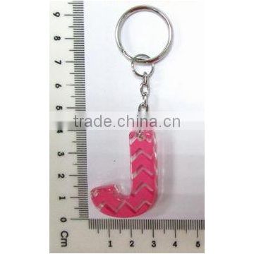 Customized Design Alphabet Key Chain, Plastic Letter Key Chain With Printing, Personalized Letter Key Chain