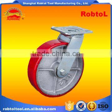 8" Castor Wheel Caster Fixed Swivel Brake Rubber Nylon pu Tpr pp photo-3