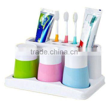 plastic Tooth Brushes Organizer , Bathroom Storage Rack , Toothbrush Toothpaste Stand Holder ,