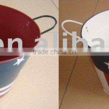 colorful metal big round ice bucket