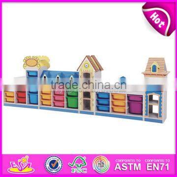 Wholesale Cheap Cartoon Kids Preschool Toy Shelf Wooden Daycare Furniture W08C187 photo-4