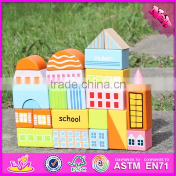 2017 new design 25 pieces educational toys children wooden blocks W13A122