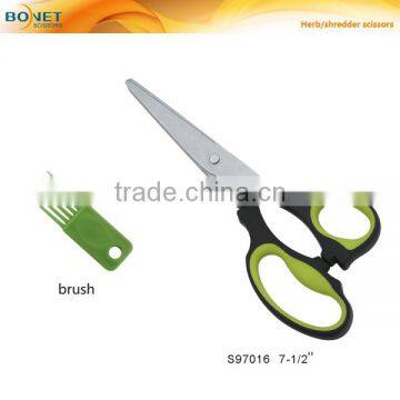 S97016 LFGB Certificated 7-1/2" PP+TPR Handle kitchen 5 blades herb scissors