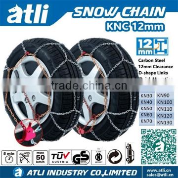 ATLI KN12mm steel zinc plated snow tire chains tyre chain anti skid chain