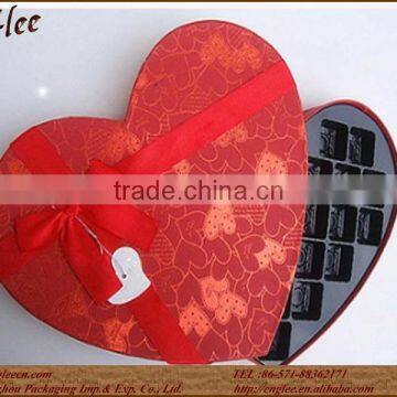 Fancy Red Heart Shaped Paper Chocolate Box With Compartments photo-2
