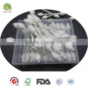 Double Sides Plastic Stick 100% Cotton Baby Use Cotton Swab photo-3