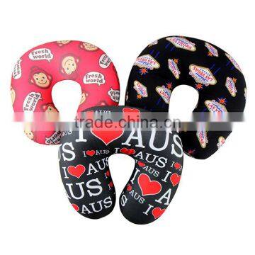 logo customized u shape pillow with printing