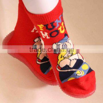 Cotton baby socks with shoes design for winter