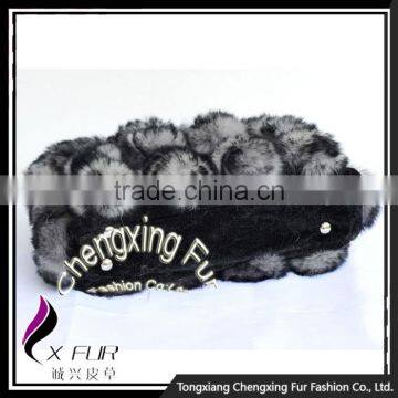 CX-H-13A Genuine Rex Rabbit Fur Designer Fashion Women Hand Bag photo-3