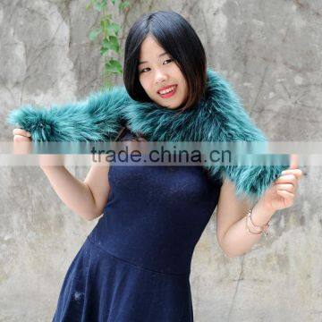 CX-S-26C Fashion Wholesale High Quality Raccoon Fur Scarf For Women photo-6