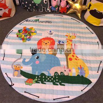 Wholesale Softy Round Shaped Baby Toy Storage Bag Baby Blanket Play Mats photo-6