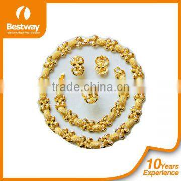 African real gold jewelry for wedding jewelry set GJ002 wholesale gold jewelry sets