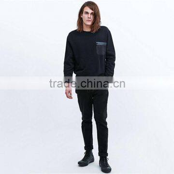 OEM Winter Chest Zipper Pocket Hoodies Mens Hoodie Wholesale photo-3