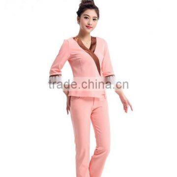 Latest Worker Design Spa/beauty Working Uniform Unique Design Uniform Wholesale photo-3