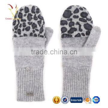 Knitted Gloves Warm Custom Winter Women Half Finger Fancy Gloves photo-2