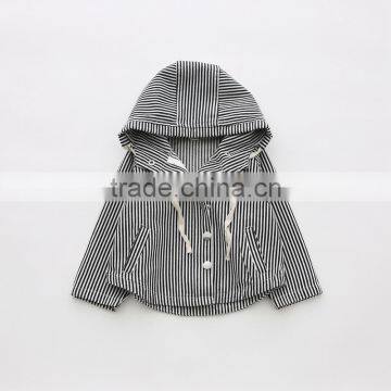 New 2017 Wholesale Hot Spring Boys and Girls Cotton Long Sleeves Striped Hooded Coats 2-7 Years photo-2