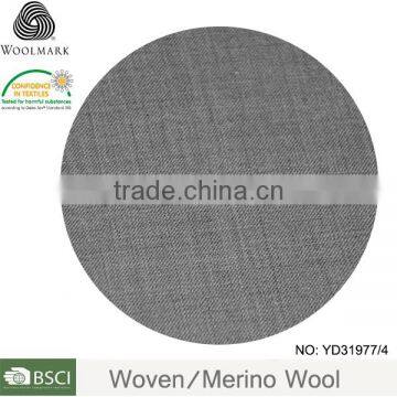 Wool poly blend fabric wholesale, 300g/m wool suit fabric