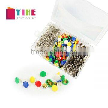 Suit stationery customizable metal flat shape thumbtack metal office clip