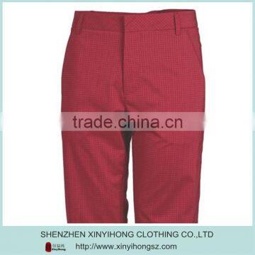 Single Button Plaid Tech Style Comfortable Mens Golf Pants photo-4