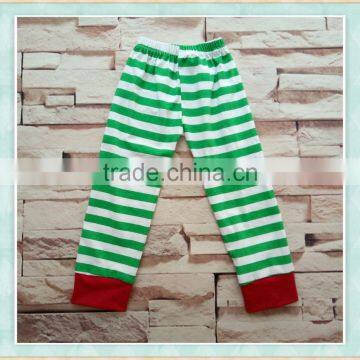 Girls Fall Boutique Clothing Green and White Strips Outfits Night Wear Christmas Pajamas Winter Clothes photo-3