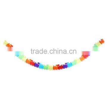 Paper Party Banner Garland Decorations Car Multicolor Decorative Artificial Flower Garland