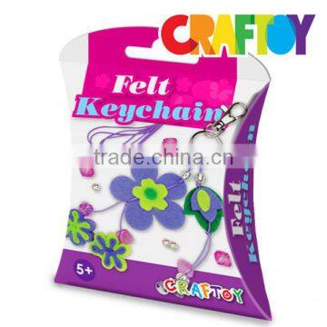 OEM Craft Project for Kids Diy Jewelry Felt Flower Keychain photo-3