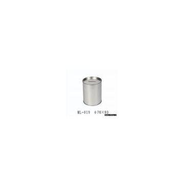 round tin money box